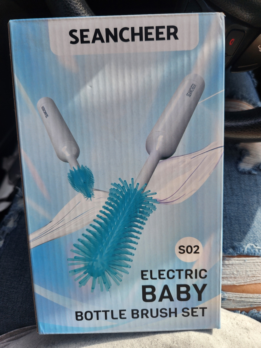 Electric Baby Bottle Brush Set - Blue
